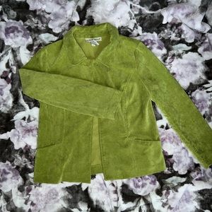 requirements women’s medium lime green corduroy blazer/jacket